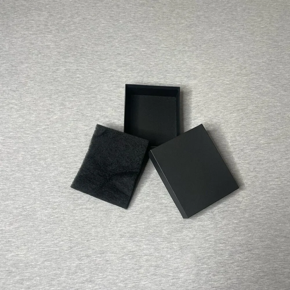 Macy’s Solid Black 5.5” x 6” Jewelry Necklace & Bracelet Gift Box